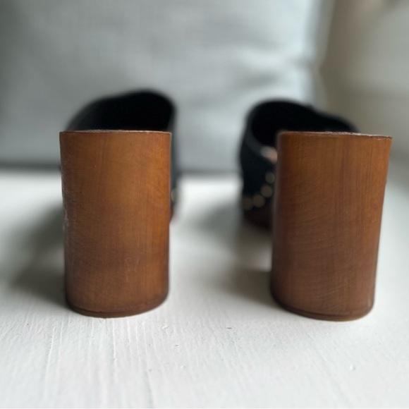 Axel Salto Black and Brown Studded Mules - Picture 2 of 8